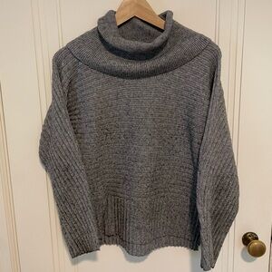 Anthropologie Moth Cowl Neck Turtleneck Boxy Sweater Size S